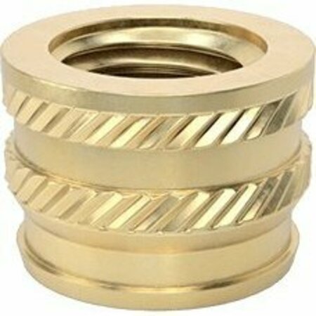 BSC PREFERRED Tapered Heat-Set Inserts for Plastic 5/16-24 Thread Size 0.335 Installed Length Brass, 10PK 93365A163